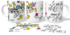 Caneca Cerâmica copo Arca avião animais