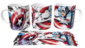 Caneca Cerâmica copo Capitão América quadrinhos
