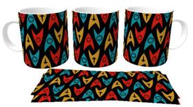 Caneca Cerâmica copo Star Trek símbolo