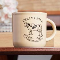 Caneca Cerâmica Creamy Milk 180ml Café Chá Tradicional Cow