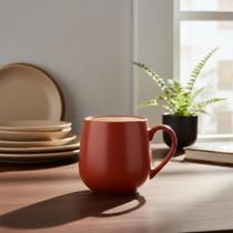 Caneca Ceramica Denny Terracota Marrom 440ml Servir Grande Caneca Ceramica Denny Terracota Marrom 440ml Servir Grande