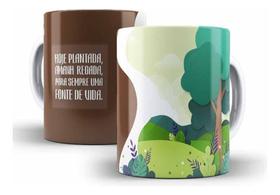 Caneca Cerâmica Dia Da Amazônia Fonte De Vida Floresta 2127