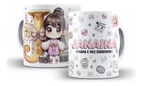 Caneca Cerâmica Dorama Personalizada Com Nome Séries Coréia