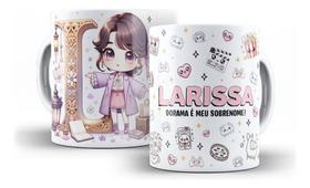 Caneca Cerâmica Dorama Personalizada Com Nome Séries Coréia