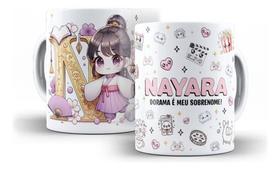 Caneca Cerâmica Dorama Personalizada Com Nome Séries Coréia