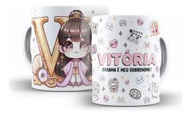 Caneca Cerâmica Dorama Personalizada Com Nome Séries Coréia