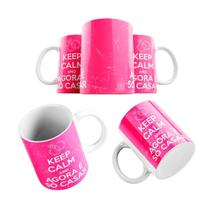 Caneca Cerâmica Engraçada Keep Calm Agora É Só Casar