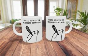 Caneca cerâmica - flork debochado - calma