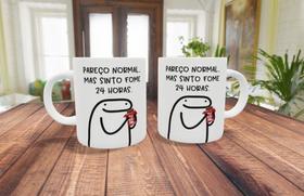 Caneca ceramica flork debochado - fome 24 horas