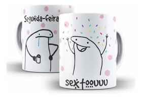 Caneca Cerâmica Flork Segunda-feira Sextou Divertido 10642