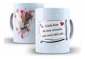 Caneca Cerâmica Frase Bonita Foto Namorados Casal 07134