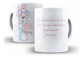 Caneca Cerâmica Frase Bonita Presente Namorados Casal 07099