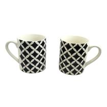 Caneca Cerâmica Geométrica 330 Ml Sortida - Casual Home