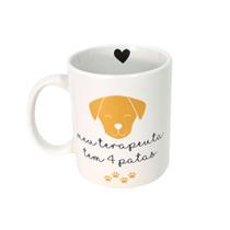 Caneca cerâmica meu terapeuta tem 4 patas