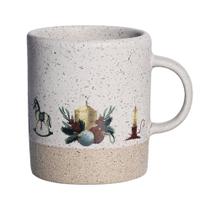 Caneca Ceramica Natal Terra Joy 150ml 8x7x9 Silveira