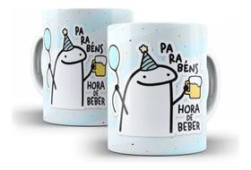 Caneca Cerâmica Niver Flork Aniversário Florky Divertida