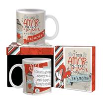 Caneca Cerâmica O Seu Amor Aquece O Meu Coração Caneca Cerâmica O Seu Amor Aquece O Meu Coração