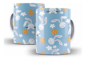 Caneca Cerâmica Páscoa Coelhinho Cenoura Presente 1140 Caneca Cerâmica Páscoa Coelhinho Cenoura Presente 1140