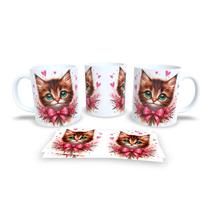 Caneca Cerâmica Personalizada Gato / Gatinho Marrom - Modelo 785289