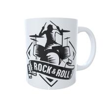 Caneca Cerâmica Personalizada Rock'n Roll Baterista - Print Art