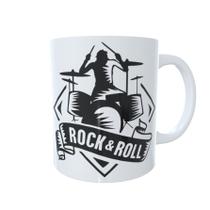 Caneca Cerâmica Personalizada Rock'n Roll Baterista