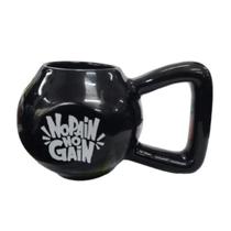 Caneca Cerâmica Peso Kettlebell Cross Preto Academia 410ml - Loja Coisaria