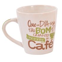 Caneca Cerâmica Positive Morning 300ml Frases Café - Wincy