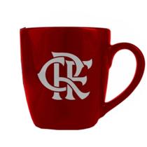 Caneca Ceramica Prime BrasFoot Flamengo 350 ML Licenciada Vermelho