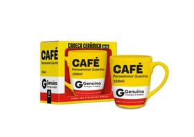 Caneca ceramica prisma temas 350ml frases - cafe genuino