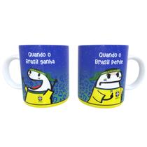 Caneca cerâmica Quando o Brasil ganha ... Quando o Brasil perde! Caneca cerâmica Quando o Brasil ganha ... Quando o Brasil perde!