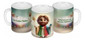 Caneca Cerâmica Santos Católico Igreja Santinhos Católica Caneca Cerâmica Santos Católico Igreja Santinhos Católica