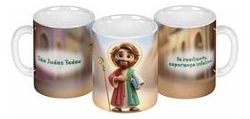 Caneca Cerâmica Santos Católico Igreja Santinhos Católica Caneca Cerâmica Santos Católico Igreja Santinhos Católica