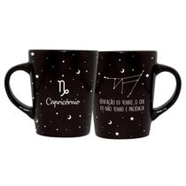 Caneca Cerâmica Signos Zodíaco Preta 270Ml Capricórnio