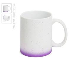 Caneca Ceramica Splash roxa fosca