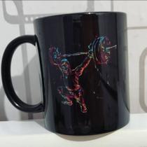 Caneca ceramica Tema Exercício Funcional preta Caneca ceramica Tema Exercício Funcional preta