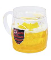 Caneca Cerveja Flamengo Acrílico Bg 400Ml Brasão Metal