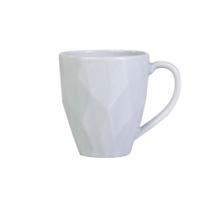 Caneca Chá Café Branca Relevo Edros 338 ml Germer Porcelanas