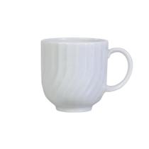 Caneca Chá Café Branca Relevo Linea 356 ml Germer Porcelanas Caneca Chá Café Branca Relevo Linea 356 ml Germer Porcelanas
