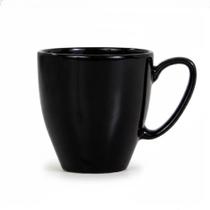 Caneca Chá Café Oval Preta 320 ml Germer Porcelanas