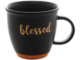 Caneca Chá e Café de Cerâmica - Preto 380ml Wolff Blessed Caneca Chá e Café de Cerâmica - Preto 380ml Wolff Blessed