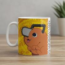 Caneca Chainsaw Man Denji Makima Power Aki Kishibe Branco Chainsaw Man
