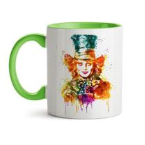 Caneca Chapeleiro Maluco 02 Alça e Interior Verde