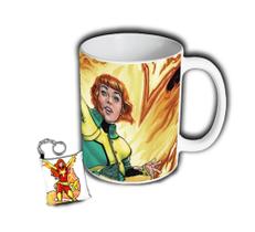 Caneca + Chaveiro Fenix Marvel Comics