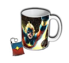 Caneca + Chaveiro Mar Vell Marvel Comics Avengers