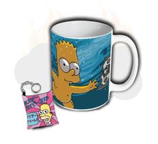 Caneca + Chaveiro Simpsons Bart Homer Personalizados Desenho