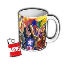 Caneca + Chaveiro Super Herois Da Marvel Avengers X Man