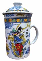 Caneca Chinesa Xícara Chá Decorada Infusora