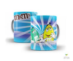 Caneca chocolate, m&m's