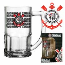 Caneca Chopp Cerveja Vidro 340ml Corinthians Flamengo Palmeiras Bristol Nadir Figueiredo Original Oficial Presente