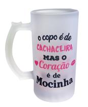 Caneca Chopp Cerveja Vidro Personalizado Cachaceira Mocinha